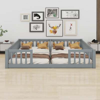 Double Floor Bed With Fence, Guardrails
