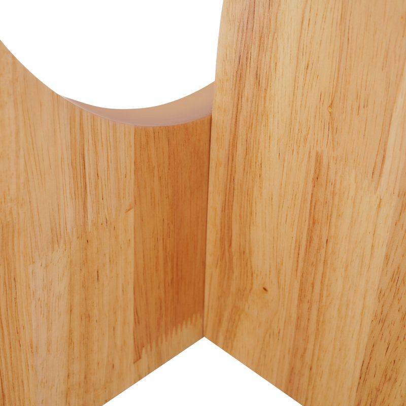 Table de bout moderne ronde, Bois jaune clair