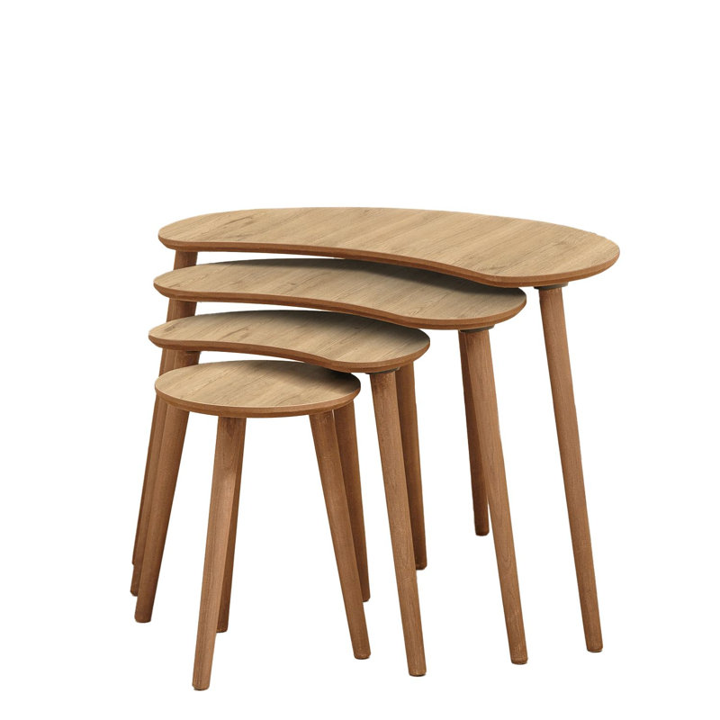 Nesting Table (4 Pieces), Oak