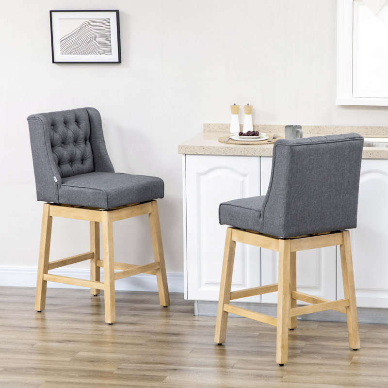 Tabouret de comptoir 26,75 po Basanti,  Bar Stool (29.5” Seat Height), Gris foncé