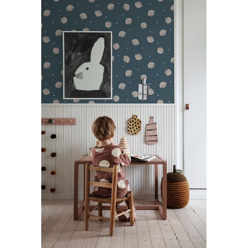 Familj 2 Geometric Wallpaper Roll, Dark Blue