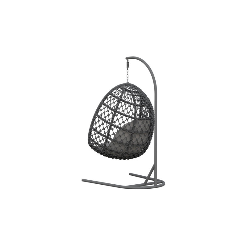 Amelia Egg Chair with Stand, Ash/Charcoal