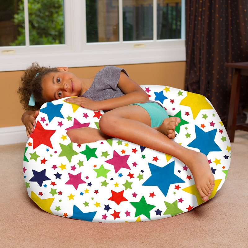 Bean Bag Chair for Kids, Teens, and Adults - Filled with Soft Beads, Includes Removable and Machine Washable Cover - Multiple Colors, Sizes and Fabrics including Soft Nylon & Canvas with Patterns