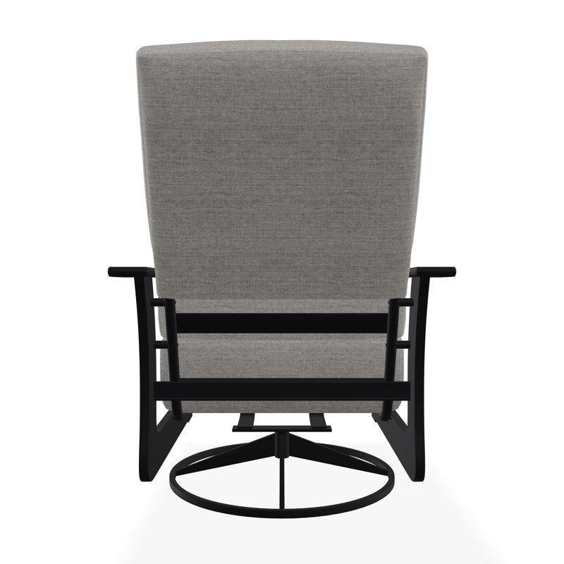 St. Catherine Marine Grade Polymer Deep Seating Cushion Swivel Rocker, Black, Canvas Granite Sunbrella® Canvas