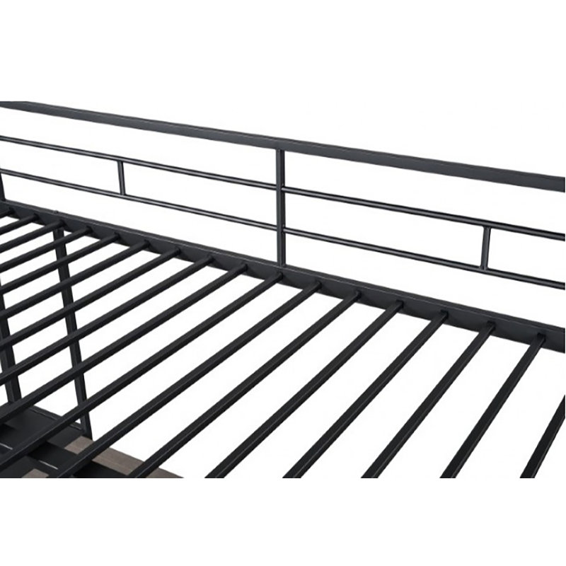 Lit mezzanine double Thegs, Noir
