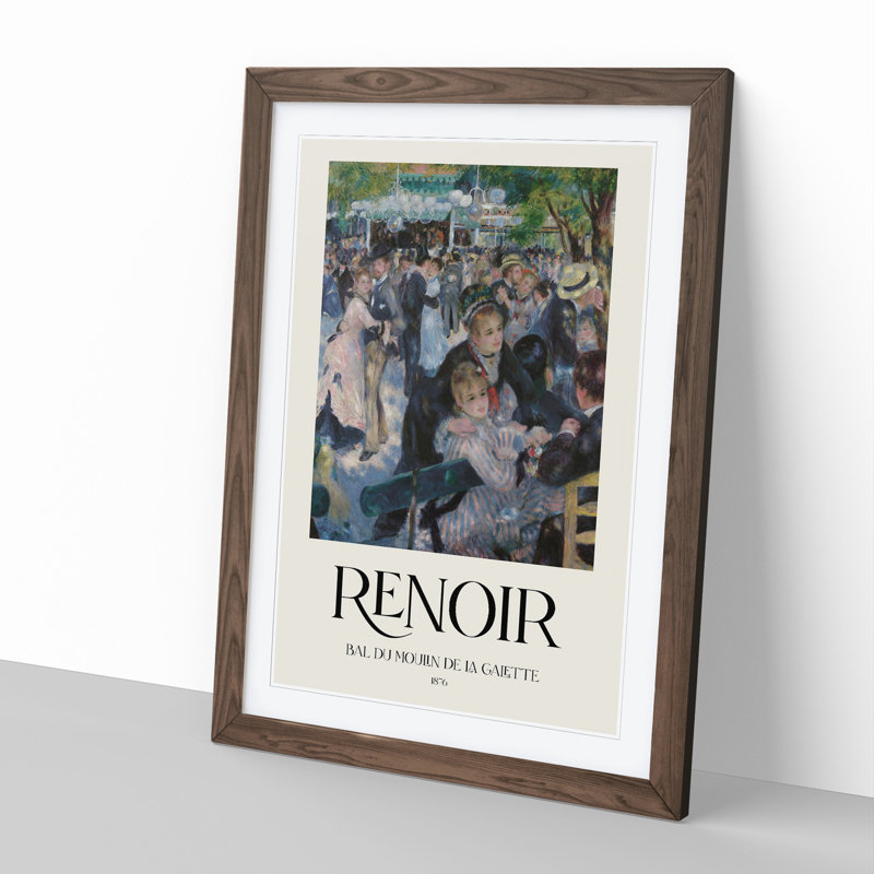 Dance At Le Moulin De La Galette by Pierre-Auguste Renoir - Single Picture Frame Print, 36cm H x 27cm W x 2cm D