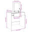 Dressing Table With Mirror 73X46.5X120 Cm-1541290149