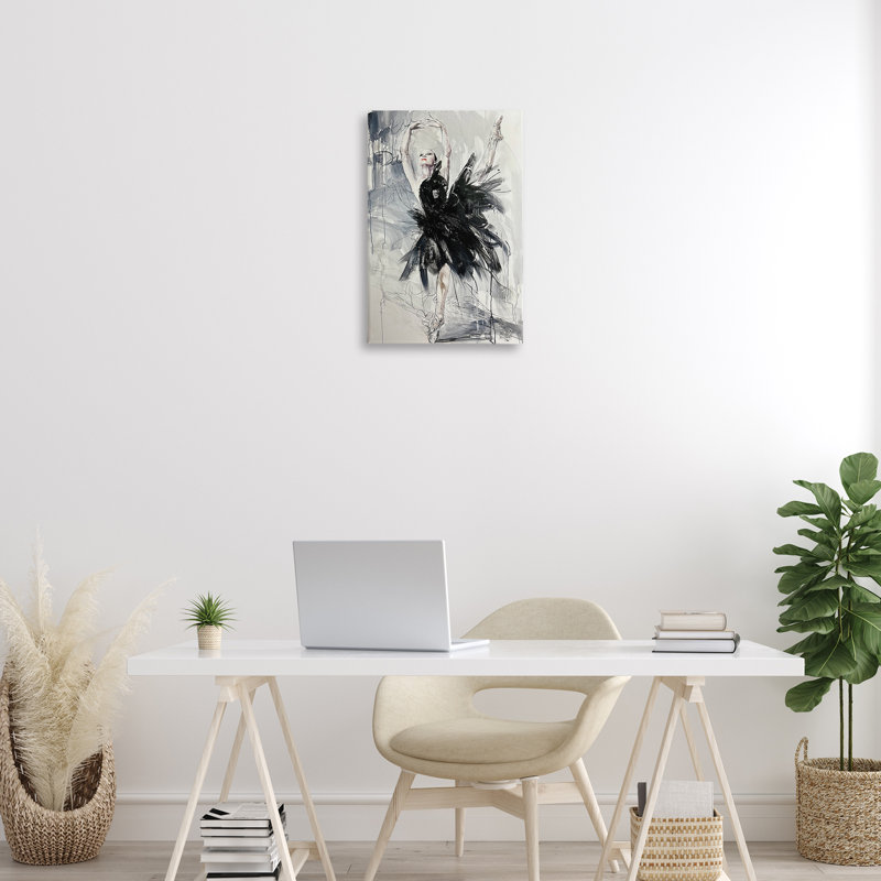 «Graceful Dancer», toile par Lucille Lee, H 24 po x l 16 po