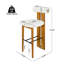 Tabouret de bar intérieur en bois Renee, finition noyer et revêtement, ensemble de 2-1415074435