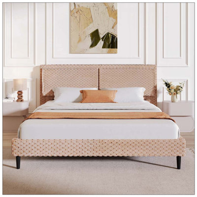 Simple Modern Plush Soft Bed Comfortable Backrest Bedroom Bed