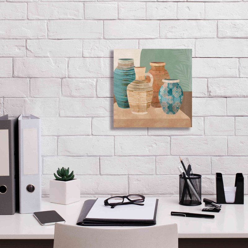 «Earthenware Pots I» par Flora Kouta, impression sur toile giclée sur toile, H 12 po x l 12 po x P 0,75 po