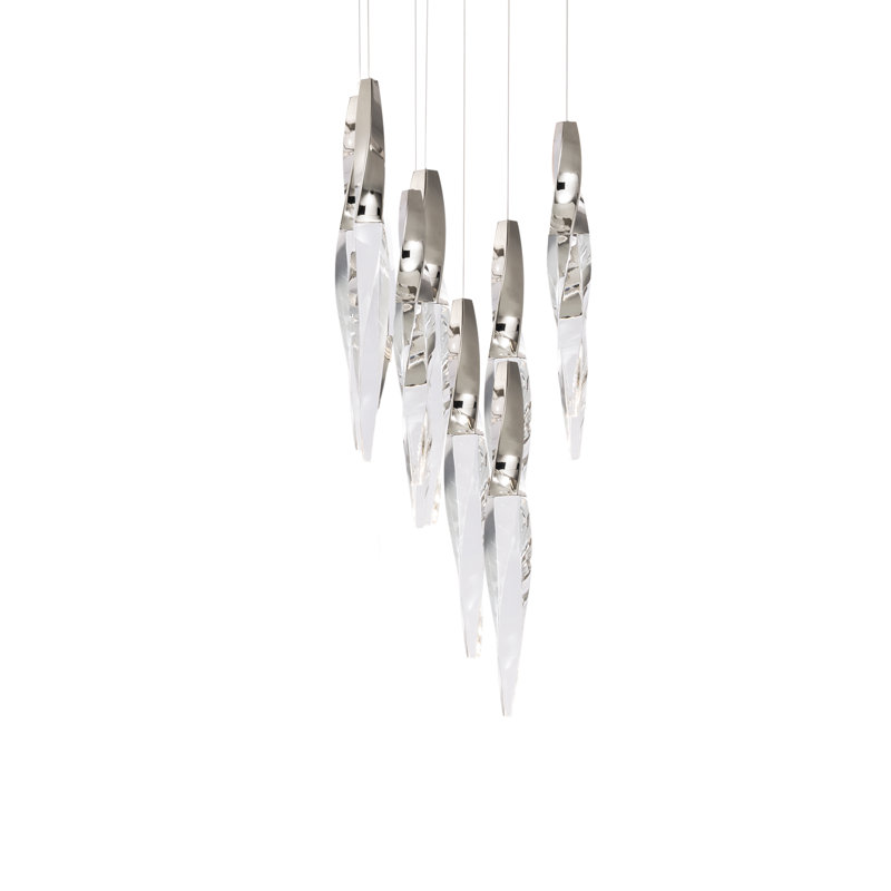 Kindjal 9 - Light LED Pendant, Polished Nickel