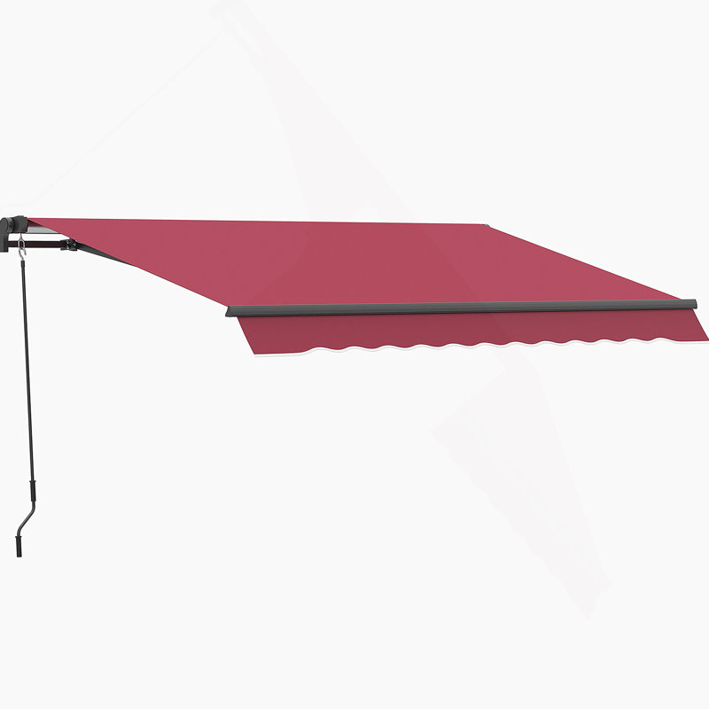 Auvent de patio rétractable polyvalent pour une protection et un style extérieurs, Rouge
