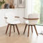 Karez 21.2" W Faux Leather Swivel Modern Dining Chair-175092787