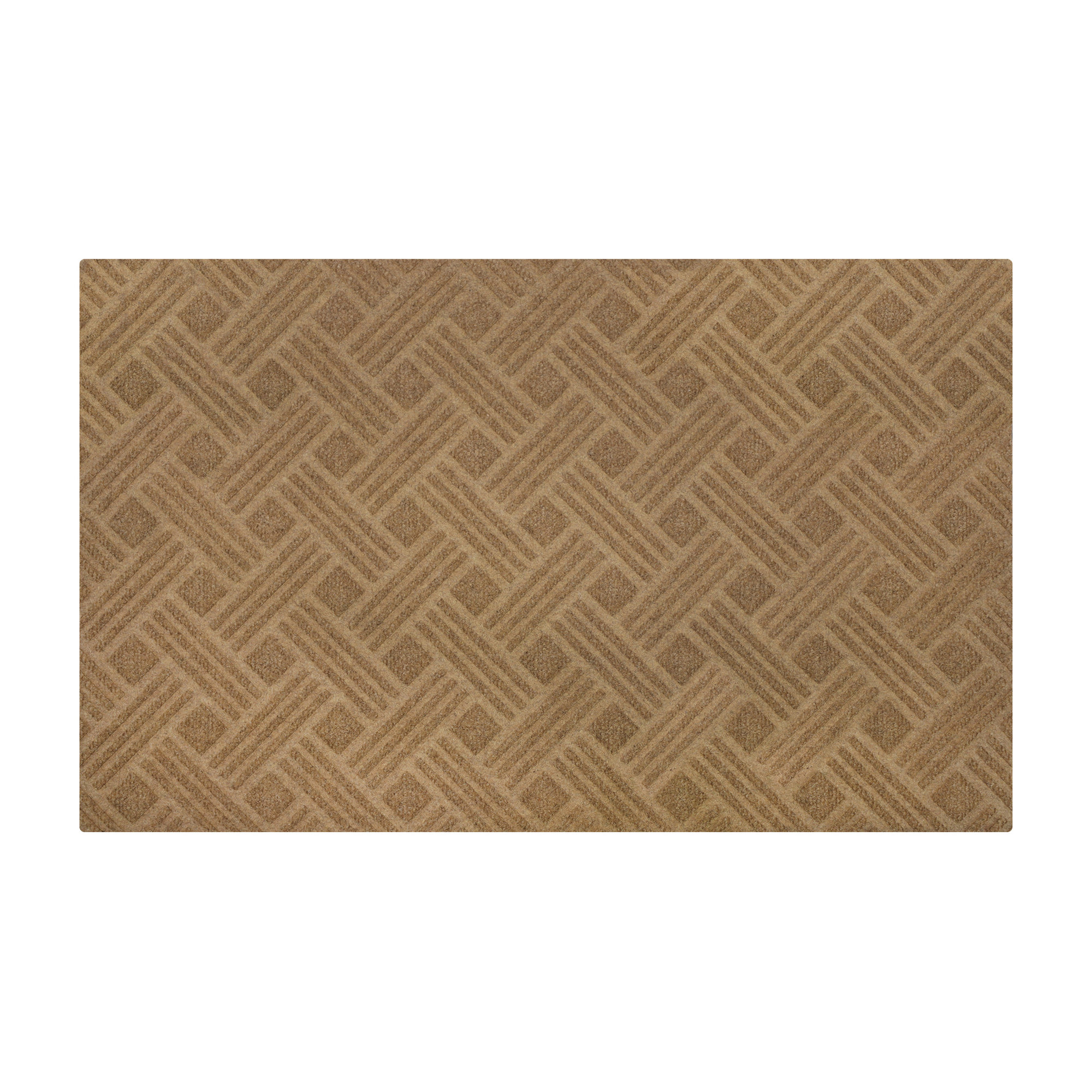 WaterHog Luxe Classic Thatch Non-Slip Indoor Outdoor Door Mat, 21.5" W x 35" L, Wheat
