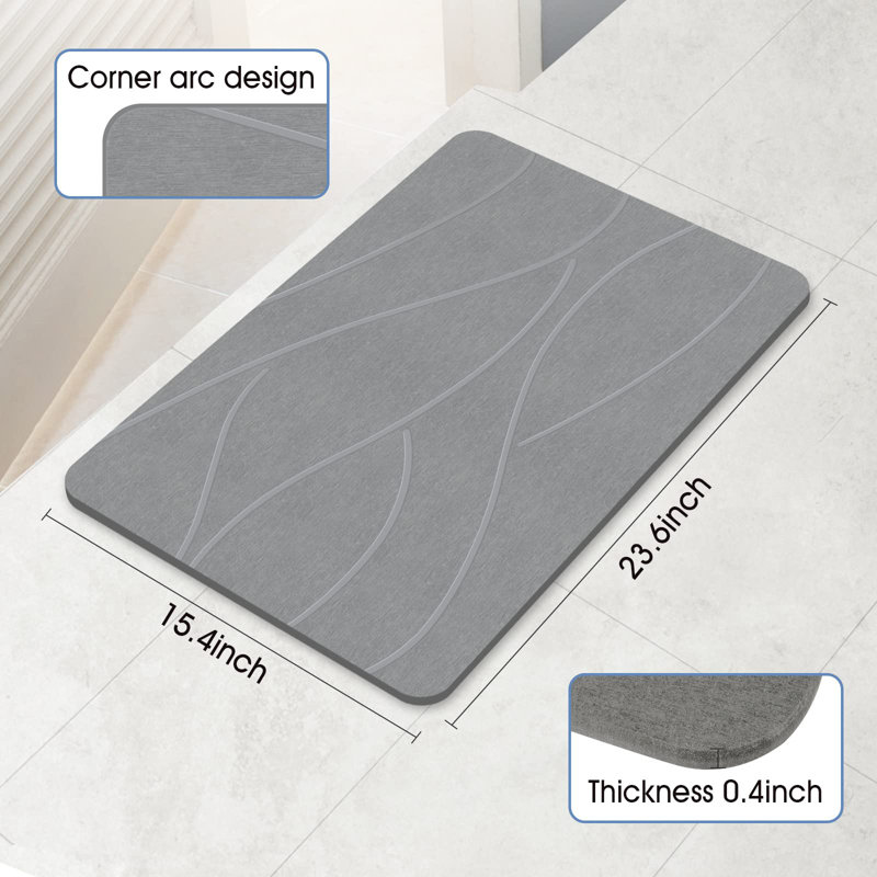 Tapis de bain en pierre Diatomaceous