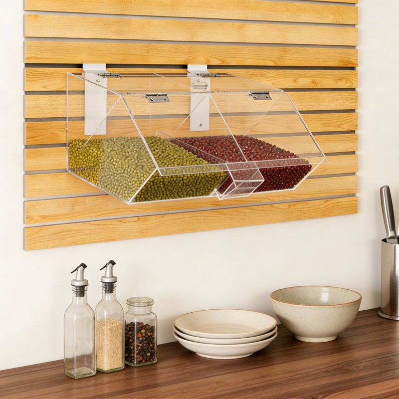 Bac à bonbons en acrylique transparent avec distributeur de bonbons en plexiglas transparent