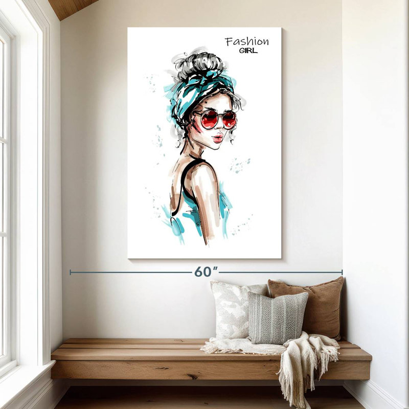 Shuttleworth Chic Fashion Girl, 51" H x 34" W