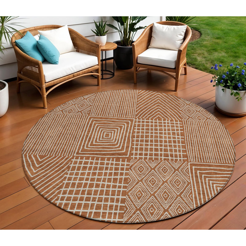 Tapis d'intérieur rond 8 po