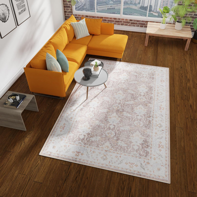 Traditional Guljan Area Rug Almond Brown Color, Rectangle 2' x 3'1"
