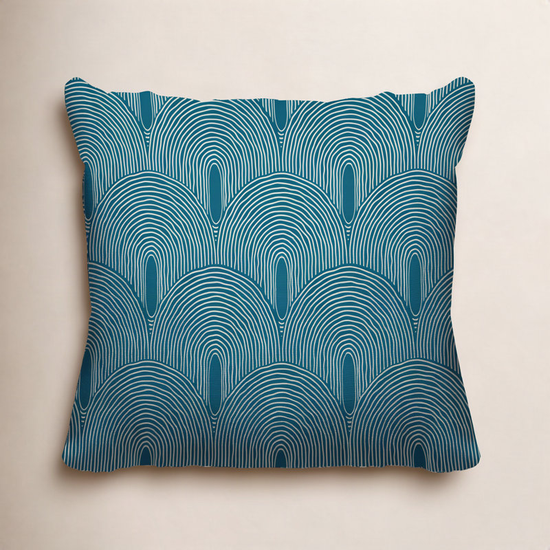 Coussin Limpo, L 19 po x H 19 po, Turquoise