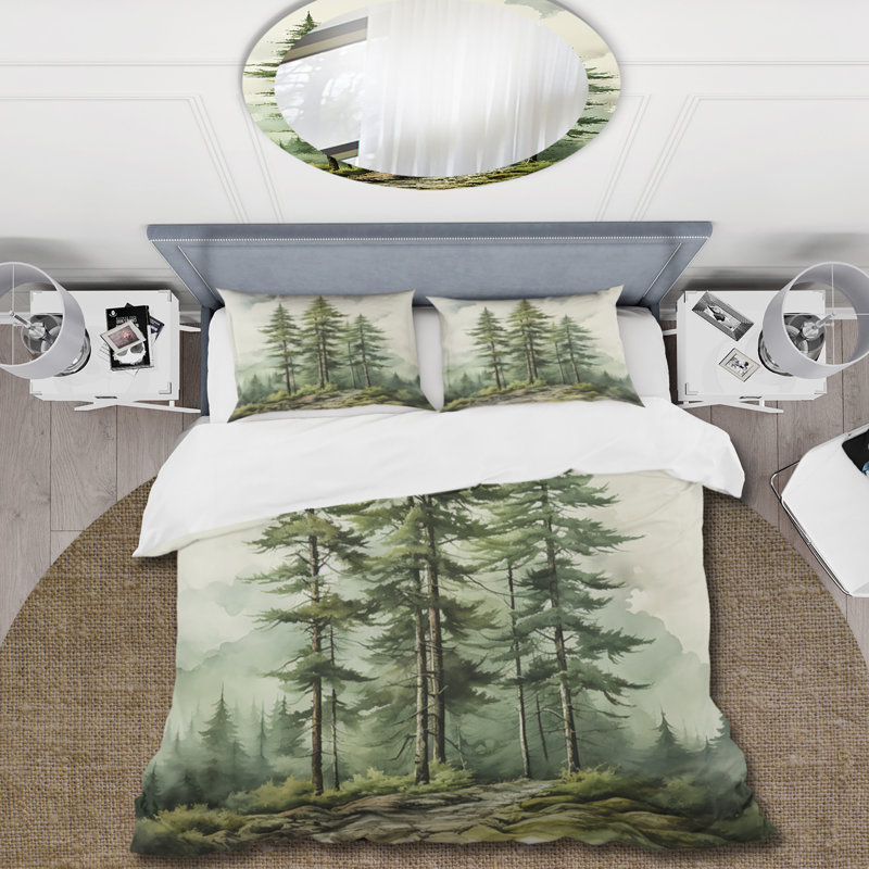 Ensemble de housse de couette Green Pine Tree Eernal Guardians II BeddingMicrofiber / Polyester