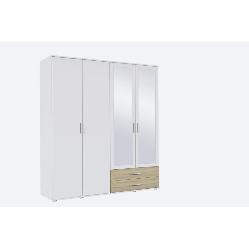 Rasant 4 Door Wardrobe, Alpine White/Sonoma Oak