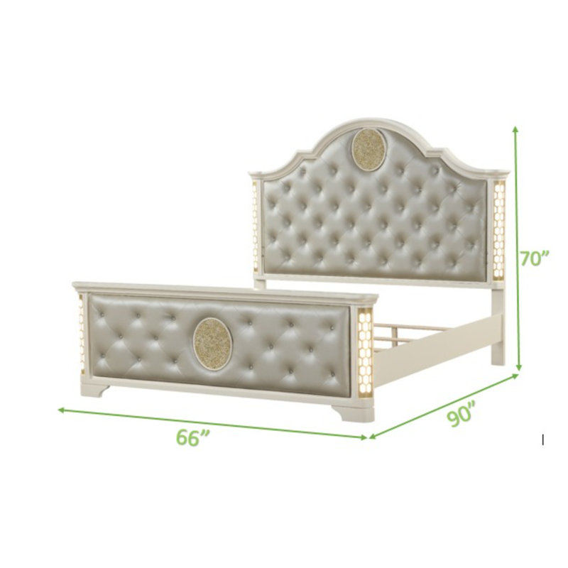 Ensemble de chambre avec meuble-lavabo 5 pièces Devien, Bed; Nightstand; Chest, Grand