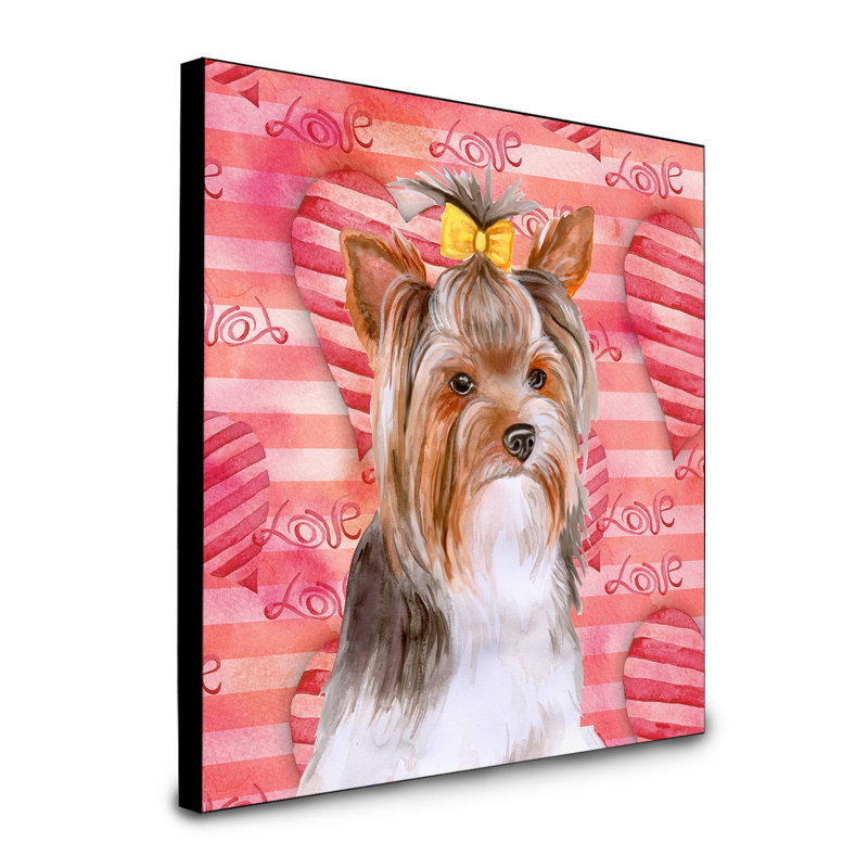 Panneau mural d’art Durflinger, Yorkshire Terrier gris