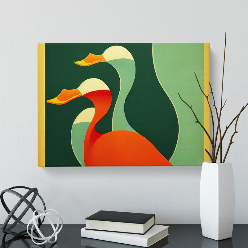 Ducks Deco Abstract - Wrapped Canvas, 50cm H x 76cm W x 3cm D