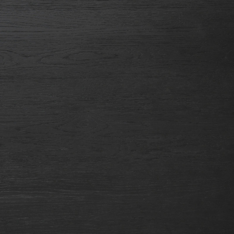 Atrop 102" Oak Wood Dining Table, Black