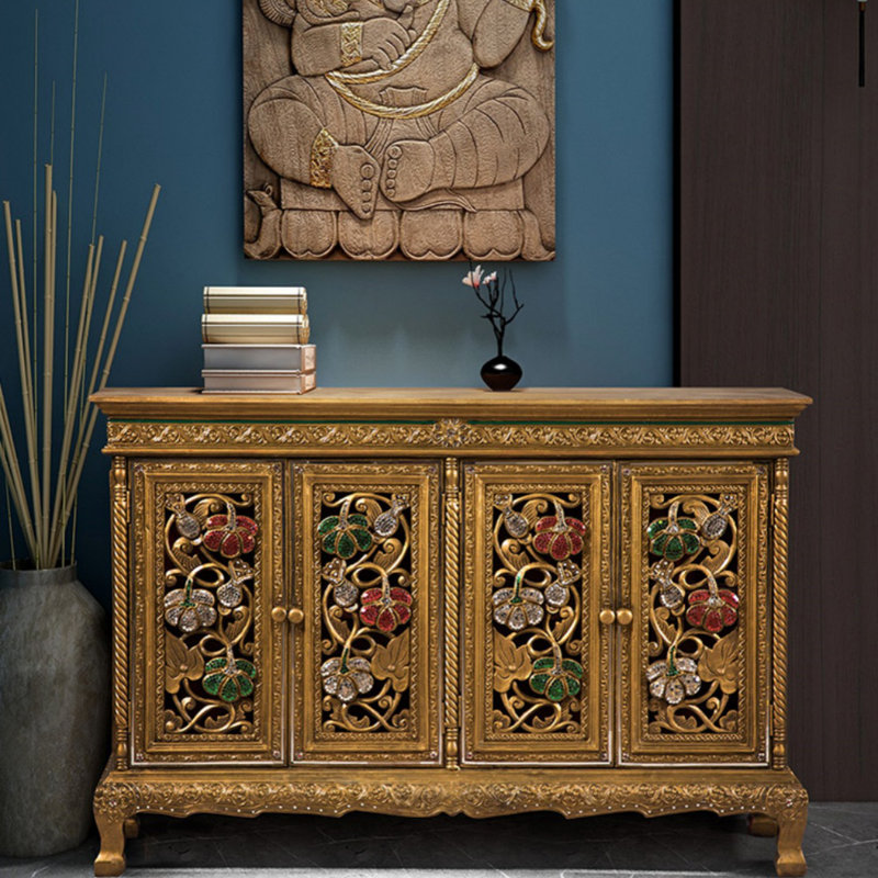 Solid Wood Accent Cabinet