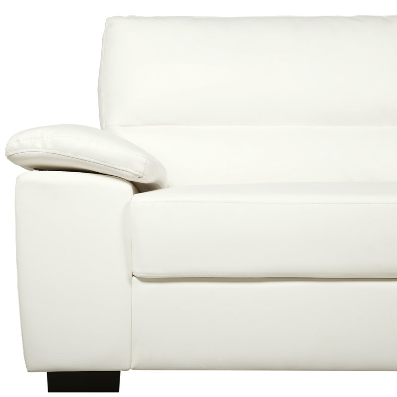 Milla 3 Seater Faux Leather Sofa, Cream