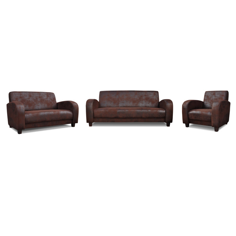 Upholstered Club Chair, Braun