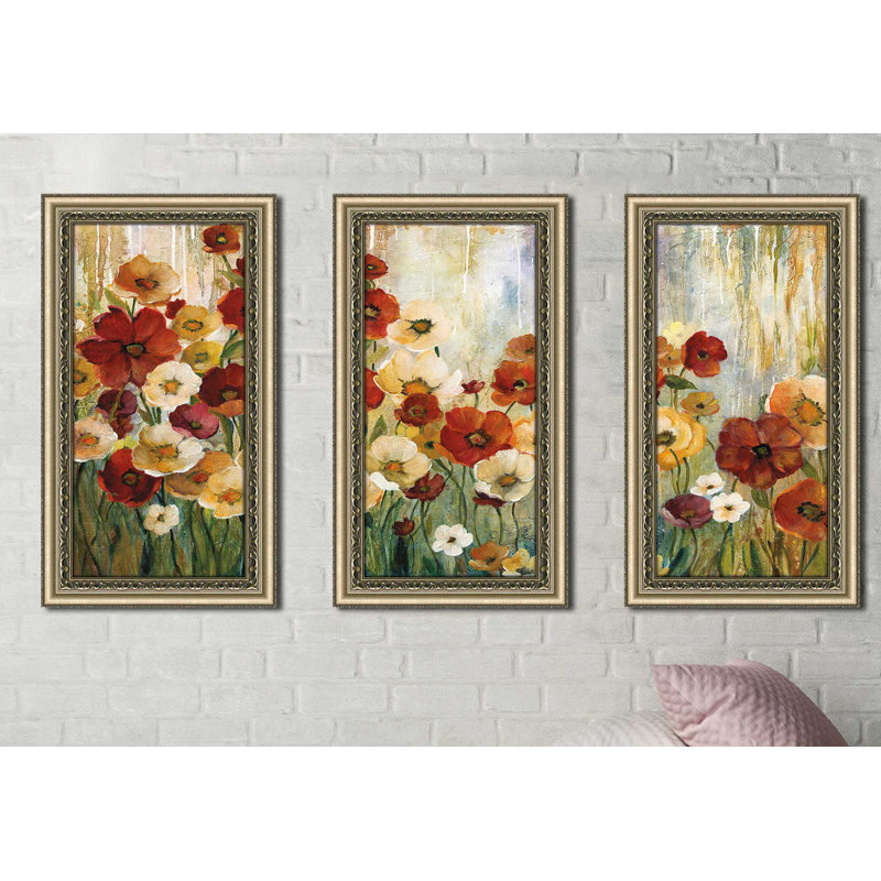 «Garden View» par Carol Robinson - cadre photo 3 pièces, H 27,5 po x l 46,5 po x P 0,75 po