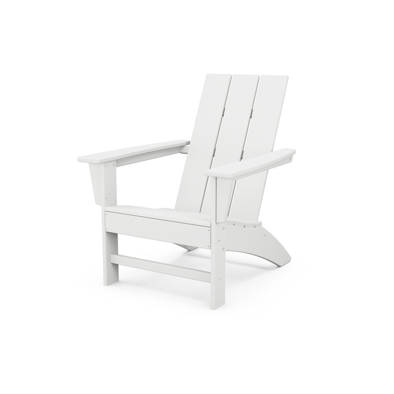 Chaise Adirondack POLYWOOD x Sol 72 Jamarion, Blanc