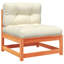  6 Piece Patio Sofa Set With Cushions Wax Brown Solid Wood Pine