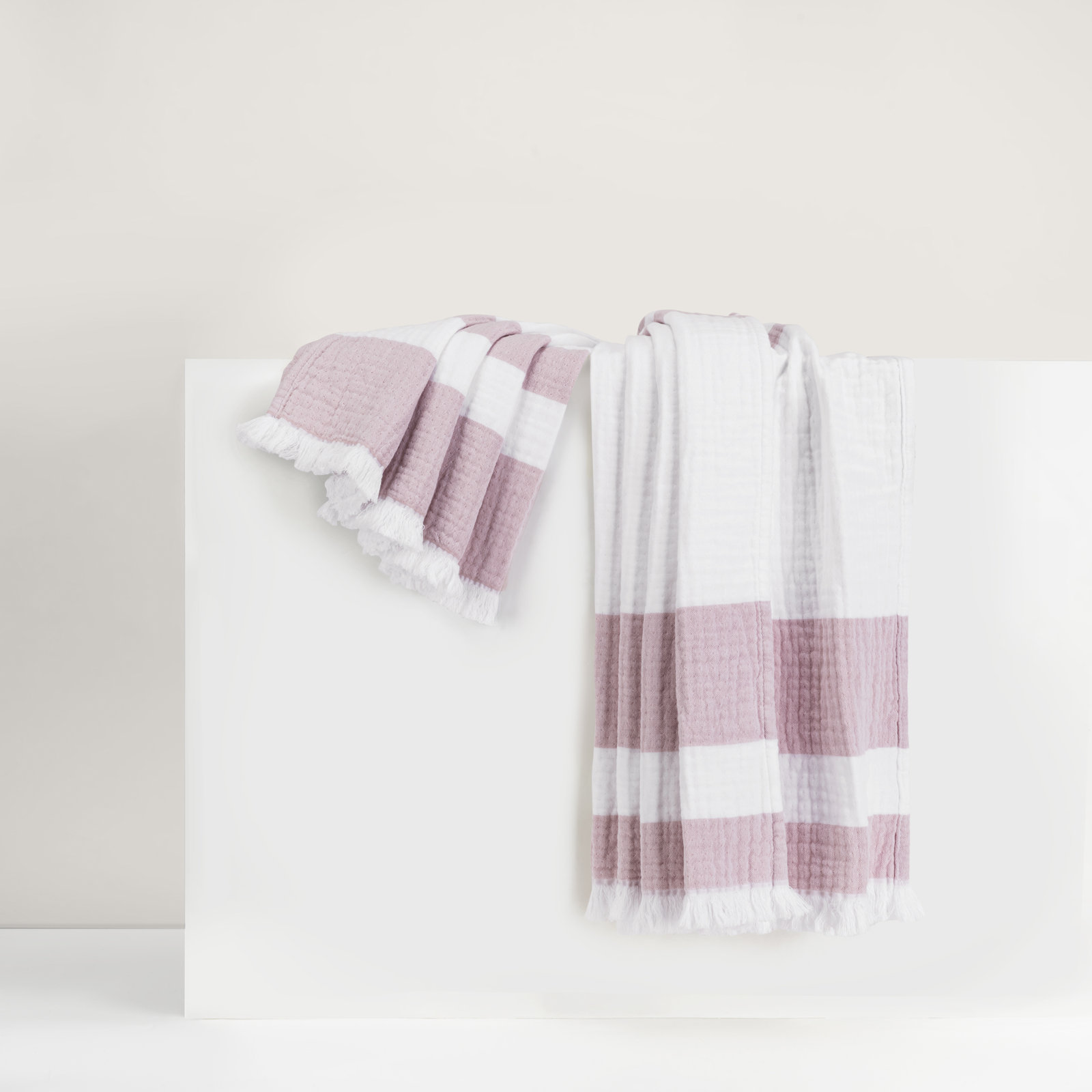 San Marino Cotton Throw Blanket, Primrose