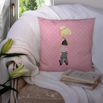 Ballerina Blonde Releve Indoor/Outdoor Throw Pillow