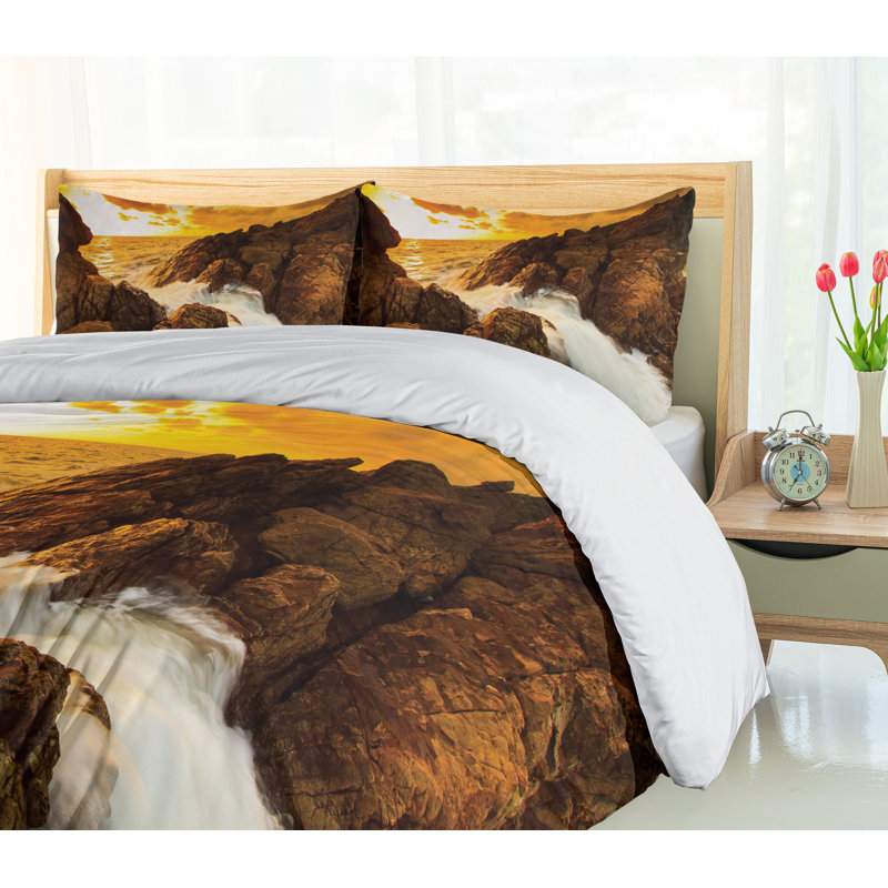 Coastal Polyester Duvet Cover, King Duvet Cover + 2 King Shams