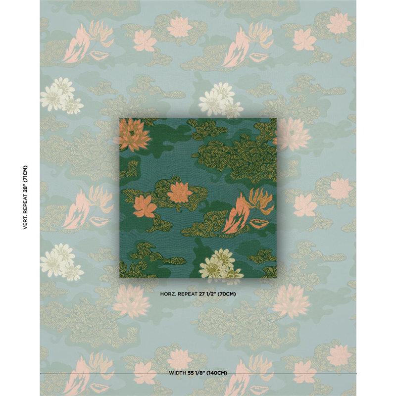 Schumacher X Laura Gonzalez Lian Dream Fabric, Green
