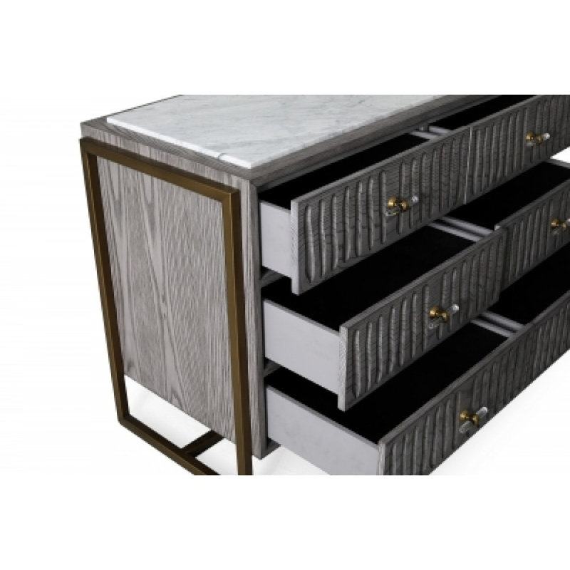 Crema 6 - Drawer Solid Wood Dresser