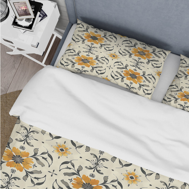 Ensemble de housse de couette Farmhouse Beige, Housse de couette très grand + 2 taies décorativ