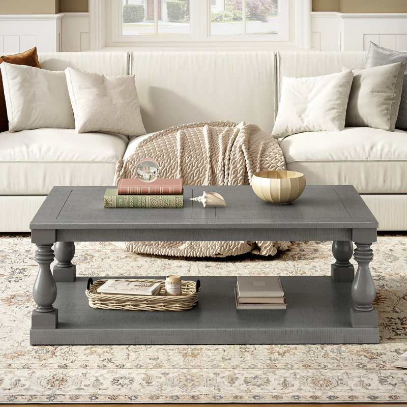 Table basse rectangulaire de 43,5 po June, Gris