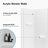 Breeze 35 in. L x 35 in. W x 76.18 in. H Round Corner Shower Kit in Matte Black, Clear Sliding Door, Walls and Pan-1409441125-1373357215