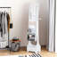 Freestanding Jewelry Armoire, Jewellery Cabinet Full Length Mirror Storage Free Standing White