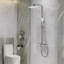 Système de douche à triple fonction comprenant des pommes de douche à effet pluie et des douches à main en acier inoxydable