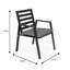 Ensemble de salle à manger 5 pièces pour patio avec table ronde en aluminium de 48 po et 4 fauteuils de salle à manger-110923859