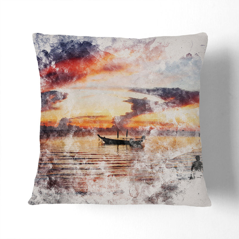 Square Cushion, White, 40cm H x 40cm W x 15cm D