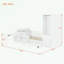 Lit plateforme double en bois avec 6 tiroirs, tablettes, bureau et garde-robe-756109283